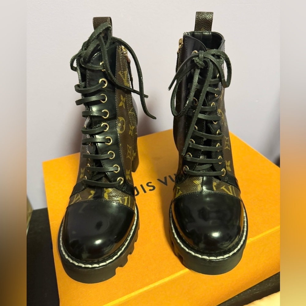 Louis Vuitton Star Trail Brown Ankle Boots lace up - Picture 3 of 15